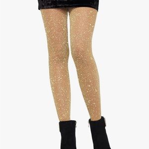 gold shimmer tights